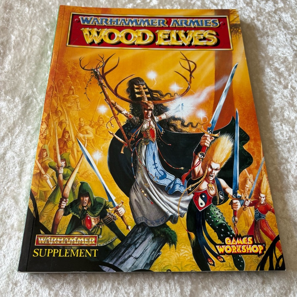 Warhammer Armies Wood Elves Supplement Book by Games Workshop Vintage #0138 GUC